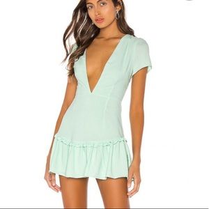 Superdown mint mini dress